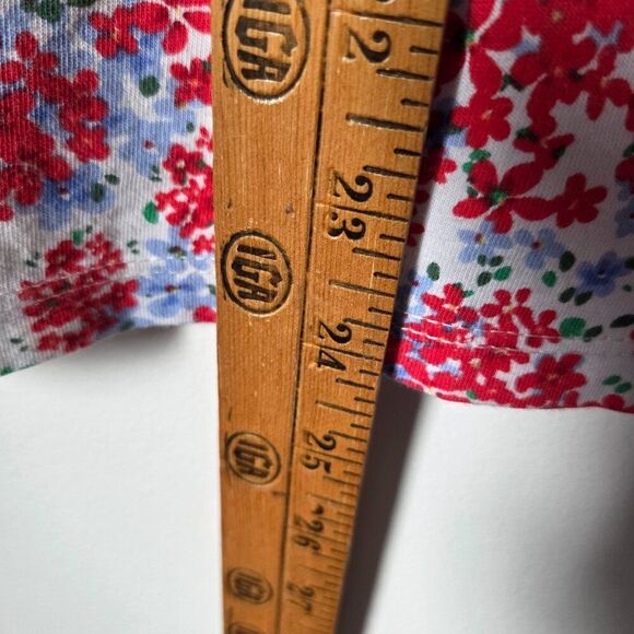 NWOT TALBOTS FLORAL SCALLOPED NECK SUPER SOFT PIMA COTTON TEE SIZE M - Picture 15 of 15